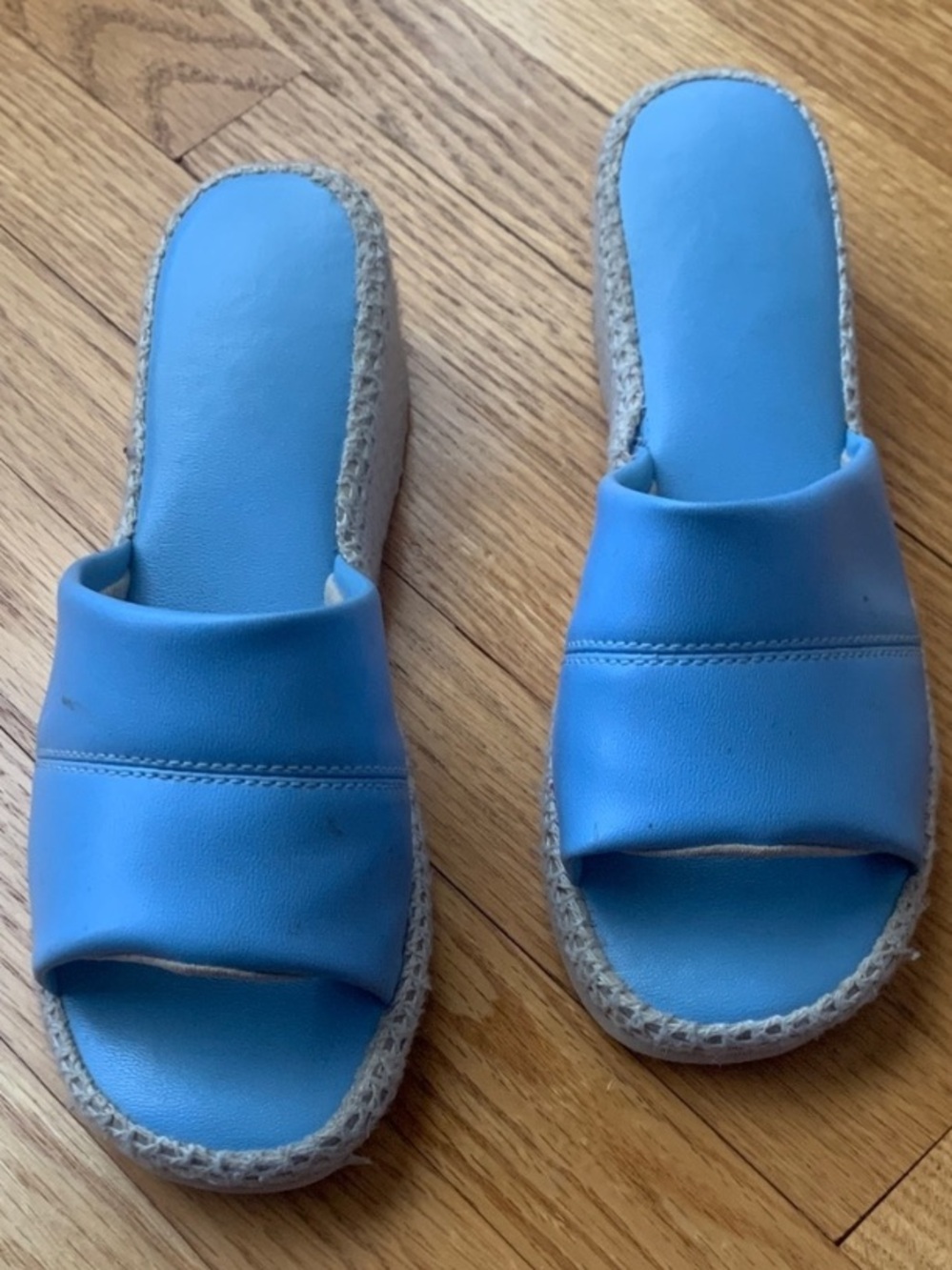 Vintage Blue Slide Sandals size 6 Good preloved condition